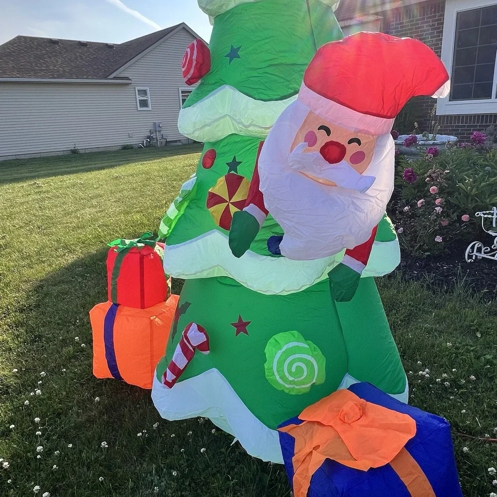 7FT Inflatable Christmas Tree LED Lights Blow up Outdoor Yard Party Decoration